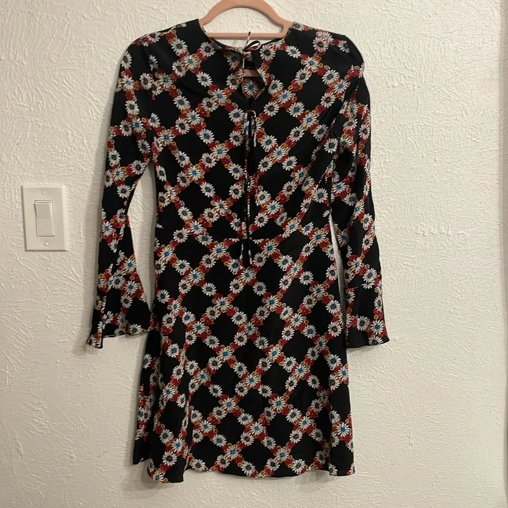 Sandro Paris Rony Silk Floral Dress - Picture 5 of 6